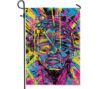 Bandiera da giardino colorata astratta, neon pop of art su entrambi i lati, bandiera decorativa per la casa, stile strada, per feste, decorazione per prato all'aperto, 30,5 x 45,7 cm