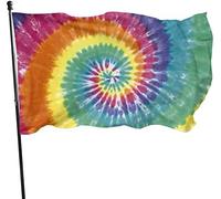 Bandiera da giardino colorata tie-dye resistente alle intemperie, bandiera da cortile 3 x 5 piedi decorazioni per la casa all'aperto