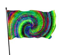 Bandiera da Giardino Colorato Tie Dye Arcobaleno Cortile Casa Decorazione Esterna Bandiere Bandiere per Patio Prato 3x5 Ft