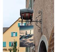 Bandiera da giardino con aerei da combattimento, 30x45 cm, bifacciale, per esterni, resistente allo sbiadimento, verticale, stagionale, ideale per feste, giardino, vacanze, decorazioni per interni e