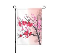 Bandiera da giardino con alberi di ciliegio, 30,5 x 45,7 cm, per primavera, estate, autunno, inverno, bandiere stagionali su entrambi i lati, bandiere per le vacanze, per esterni e interni, per