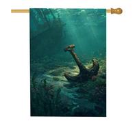 Bandiera da giardino con ancoraggi subacquei, striscione decorativo marino in acque profonde, bandiera vibrante su entrambi i lati, decorazione per prato esterno per l'estate, 71 x 101 cm
