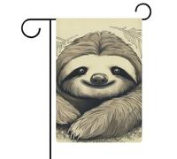 Bandiera da giardino con animali bradipo My Spirit, doppia faccia, 30,5 x 45,7 cm, bandiera verticale in lino, bandiere per la casa durevoli per feste decorative all'aperto