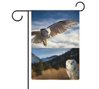 Bandiera da giardino con animali e paesaggi su entrambi i lati, 30,5 x 45,7 cm, bandiera verticale in lino, bandiere per la casa durevoli per feste decorative all'aperto