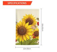 Bandiera da giardino con api girasoli margherita fiori rosa bandiera da giardino a doppia faccia fattoria vacanza cortile bandiera 30,5 x 45,7 cm banner stagionale all'aperto per primavera estate