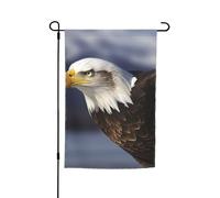 Bandiera da giardino con aquila calva con animali, 30,5 x 45,7 cm, doppia faccia, per primavera ed estate, decorazione per esterni