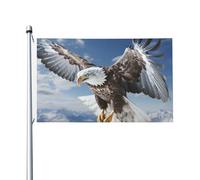 Bandiera da giardino con aquila volante, 9,1 x 1,5 m