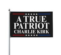 Bandiera da giardino con arazzo da esterno "A True Patriott Charlie Kirk" 3×5 con 2 occhielli