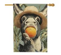 Bandiera da giardino con asino, decorazione per esterni stagionali per l'estate, decorazione rustica per la casa, 71 x 101 cm