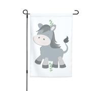 Bandiera da giardino con asino sorridente, 30,5 x 45,7 cm. Decorazione per esterni luminosa su entrambi i lati porta un po' di divertimento al tuo giardino.