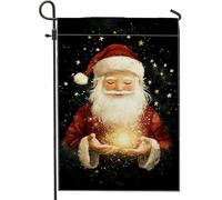 Bandiera da giardino con Babbo Natale, bandiera rossa natalizia per prato, bandiera su entrambi i lati per esterni, per le festività natalizie, cartello natalizio per esterni, decorazione per patio