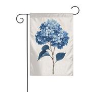 Bandiera da giardino con bouquet di ortensie blu, 30 x 45 cm, verticale, double face, decorazione per case in campagna, vacanze, esterni, bandiera da cortile