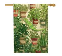 Bandiera da giardino con camaleonti verdi estivi, striscione decorativo per piante colorate, bandiera da giardino in iuta su entrambi i lati, decorazione per esterni, 71 x 101 cm