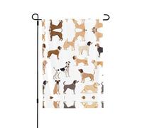 Bandiera da giardino con cane Beagle su entrambi i lati, 71,1 x 101,6 cm (leggera), vivace stampa su tutta la superficie, decorazione per cortile, giardino, terrazza o portico