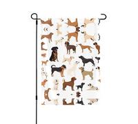 Bandiera da giardino con cane Beagle su entrambi i lati, 71,1 x 101,6 cm (leggera), vivace stampa su tutta la superficie, decorazione per cortile, giardino, terrazza o portico