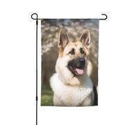 Bandiera da giardino con cane pastore tedesco, 30,5 x 45,7 cm, doppia faccia, per primavera ed estate, bandiera decorativa per cortile, piccola bandiera stagionale, decorazione per esterni