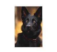 Bandiera da giardino con cane pastore tedesco nero, 0,6 x 0,9 m, double face, non sbiadisce, per casa, cortile, cortile, cortile, prato, decorazione esterna