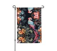 Bandiera da giardino con colibrì di preda su entrambi i lati, 71 x 101 cm, di grandi dimensioni, perfetta per cortile, decorazione esterna, bandiera di benvenuto