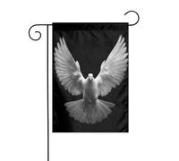 Bandiera da giardino con colomba con ali, 30 x 45 cm, verticale, double face, decorazione per case in campagna, per esterni, bandiera da cortile