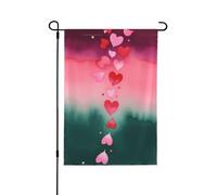Bandiera da giardino con cuori che si spostano delicatamente su entrambi i lati, 71 x 101 cm, resistente allo sbiadimento, per esterni, decorazione per casa e cortile