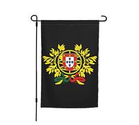 Bandiera da giardino con emblema nazionale del Portogallo, 12x18 pollici, bifacciale, piccola, decorativa