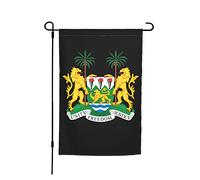 Bandiera da giardino con emblema nazionale della Sierra Leone, 12x18 pollici, bifacciale, piccola, decorativa
