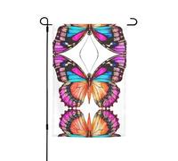 Bandiera da giardino con farfalle colorate, 30,5 x 45,7 cm, resistente bandiera decorativa in poliestere stampato su entrambi i lati, per cortile, patio e balcone