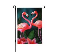 Bandiera da giardino con fenicottero, 71 x 101 cm, doppia faccia, bandiera verticale di benvenuto, piccole bandiere decorative per esterni per tutte le stagioni, striscioni per casa, patio, vacanze