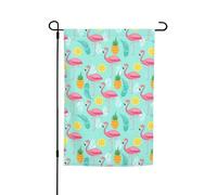 Bandiera da giardino con fenicottero rosa, 30,5 x 45,7 cm, decorazione per esterni per cortile, patio, portico e bandiera del prato