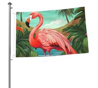 Bandiera da giardino con fenicottero tropicale, 6 x 0,9 m, bandiera per esterni, bandiera a prova di brezza, bandiere a prova di sbiadimento, per casa, casa, decorazione interna ed esterna