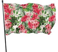 Bandiera da giardino con fiori tropicali resistenti alle intemperie, bandiera dimostrativa 3 x 5 piedi Decorazioni per la casa all'aperto