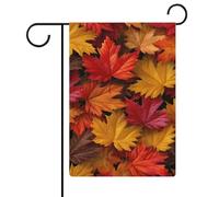 Bandiera da giardino con foglie d'acero autunnali e festività stagionali in iuta su entrambi i lati, 30,5 x 45,7 cm