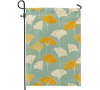 Bandiera da giardino con foglie di ginkgo autunnali, decorazione stagionale per esterni, decorazione per esterni su entrambi i lati, decorazione autunnale per esterni, 30,5 x 45,7 cm