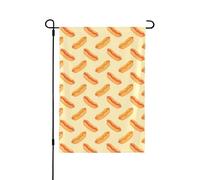 Bandiera da giardino con formaggio hot dog 28x40 pollici Bandiera verticale su due lati per cortile Decor Bandiere per casa di benvenuto in poliestere per esterno Portico esterno Decorazione del prato