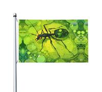 Bandiera da giardino con formica verde su entrambi i lati, 90 x 150 cm, resistente allo sbiadimento, per portico, balcone, prato, interni ed esterni, asta non inclusa
