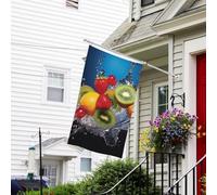 Bandiera da giardino con frutti d'acqua, 9 x 1,5 m, doppia faccia, resistente allo sbiadimento, bandiera per esterni, divertente bandiera per le vacanze, con occhielli in metallo, per prato, patio
