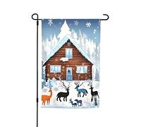 Bandiera da giardino con fulvo invernale, 30,5 x 45,7 cm. Decorazione da esterno luminosa su entrambi i lati porta un po' di divertimento al tuo giardino.