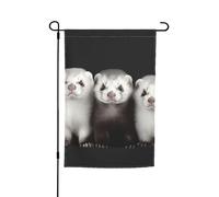 Bandiera da giardino con furetti su entrambi i lati per fattoria Holiday Yard Flag 30,5 x 45,7 cm banner stagionale per esterni per primavera estate prato portico decorazione per la casa piccola