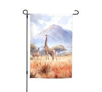Bandiera da giardino con giraffa della savana africana, 30,5 x 45,7 cm. Decorazione per esterni luminosa su entrambi i lati porta un po' di divertimento al tuo giardino.