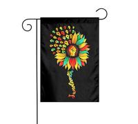 Bandiera da giardino con girasole Juneteenth, mese della storia dei neri, 12x18 pollici, bandiere da esterno bifacciali, striscioni di benvenuto, bandiera festiva per decorazioni da giardino per fest