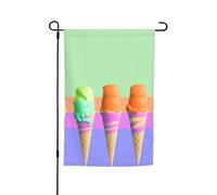 Bandiera da giardino con gradiente arcobaleno gelato 30,5 x 45,7 cm, primavera, estate, autunno, inverno, bandiere stagionali su entrambi i lati, bandiere per le vacanze, per esterni, interni, cortile