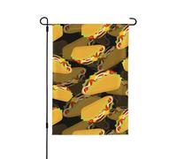 Bandiera da giardino con hot dog e formaggio, 12x18 pollici, decorazione da giardino verticale su doppia faccia, in poliestere, per casa di benvenuto, per esterno, portico, fattoria, patio, decorazion
