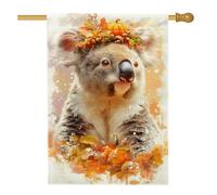 Bandiera da giardino con koala autunnale, striscione decorativo autunnale con animali carini, in tessuto su entrambi i lati, decorazione per prato all'aperto, per il Ringraziamento, casa, cortile, 71