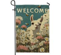 Bandiera da giardino con lama primaverile ed estiva, bandiera bianca con margherita trifoglio ape per esterni, striscione decorativo per prato, bandiera su entrambi i lati, decorazione per la casa