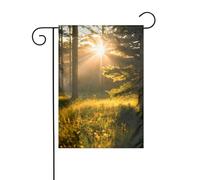 Bandiera da giardino con luce del sole mattutino nel deserto su entrambi i lati, 30,5 x 45,7 cm, bandiere per decorazioni all'aperto e vacanze, bandiera da cortile durevole