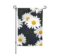 Bandiera da giardino con margherite, 30,5 x 45,7 cm, per primavera, estate, autunno, inverno, bandiere stagionali su entrambi i lati, bandiere per le vacanze, per esterni e interni, per decorazioni