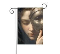 Bandiera da giardino con maschera rinascimentale da donna che decolla 30 x 45 cm verticale su entrambi i lati per fattoria vacanze decorazioni esterne bandiera cortile