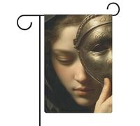Bandiera da giardino con maschera rinascimentale da donna che decolla bandiera da giardino bandiera esterna per vacanze stagionali bandiera su entrambi i lati 30,5 x 45,7 cm
