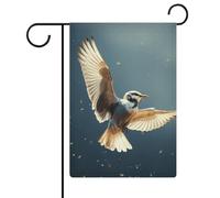 Bandiera da giardino con migrazione degli uccelli, doppia faccia, 30,5 x 45,7 cm, bandiera verticale in lino, bandiere per casa durevoli per feste decorative esterne