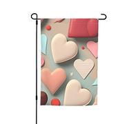 Bandiera da giardino con motivo amore, 30,5 x 45,7 cm. Decorazione per esterni luminosa su entrambi i lati porta un po' di divertimento al tuo giardino.